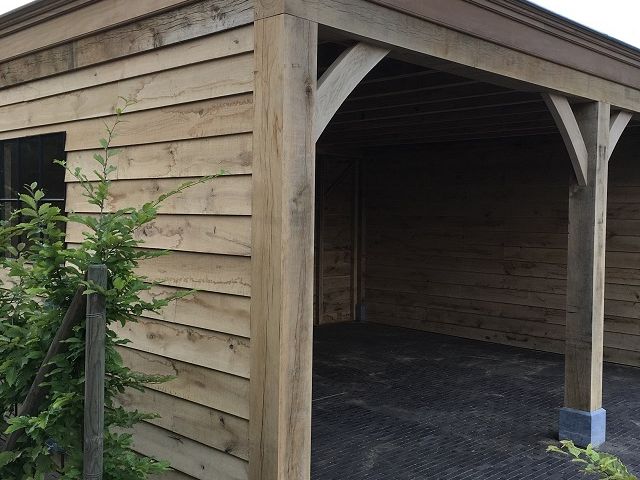 Carport in eik te Ham